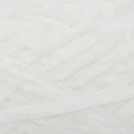 100g Velvet Chenille Yarn for Crocheting,White Fluffy Velvet Plush Yarn Thick Soft Chunky Chenille Yarn Baby Blanket Yarn for Crocheting Knitting Beginners(White)