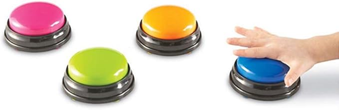 Small Size Easy Carry Voice Recording Sound Button for Kids Interactive Answering Buttons Pink
