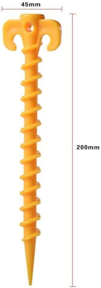 5pcs Tent Nails Outdoor Camping Trip Tent Peg Ground Nails Screw Nail Stakes Pegs Plastic Sand Pegs Trip Beach Tent Stakes Pegs