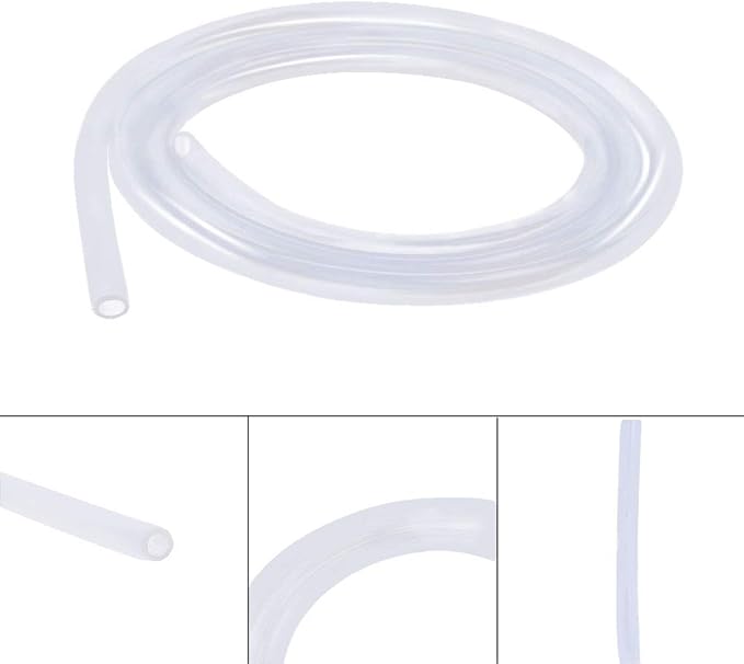 Silicone Tubing 1.5mm (116") ID x 3mm OD Food Grade High-temperature Pure Silicone Hose Tube Clear Pipe for Home Brewing Air and Liquid Transfer (Length 6 Meter- 19.68FT)