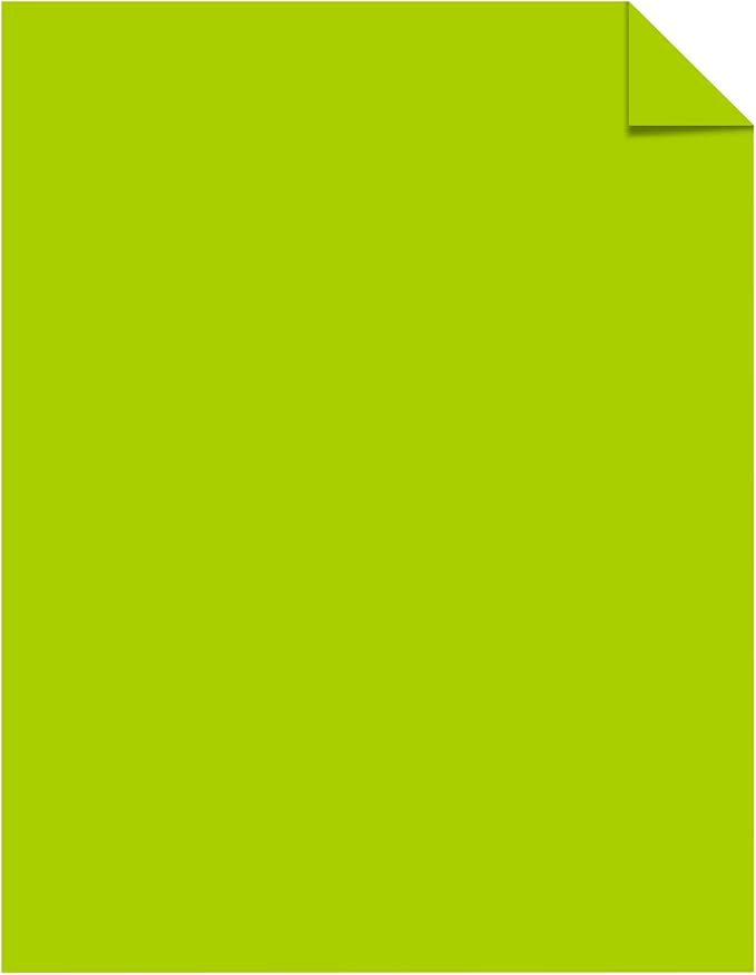 Neenah Astrobrights Bright Color Paper, 8 12in. x 11in., 24 Lb, FSC Certified, Terra Green, Ream Of 500 Sheets, 21588