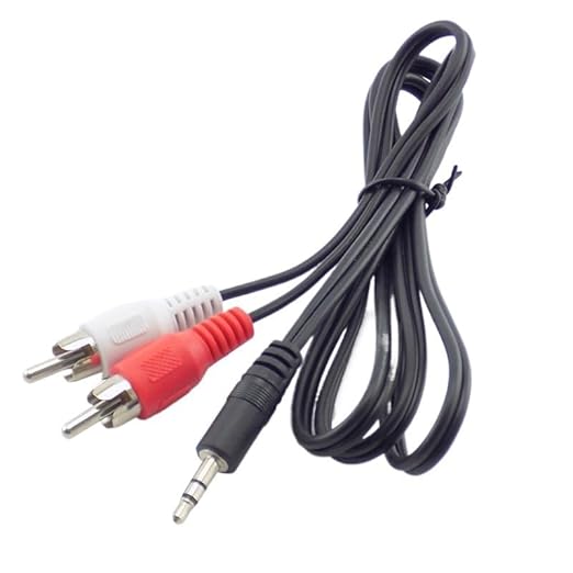 FENG GUO 1M 3.5mm Male Stereo to 2 R/CA Connector Audio AV Adapter Cables for TV DVD MP3/MP4 Extension Cord Conversion Line