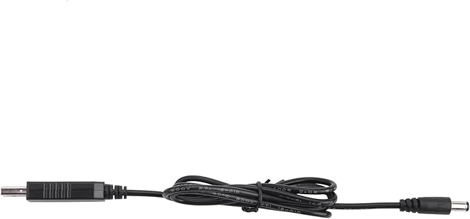 USB DC 5V To DC 12V 2.1mm X 5.5mm Module Converter DC Barrel Male Connector Jack Power Cable Plug,USB to DC Cable -1M (5V To DC 12V), Black