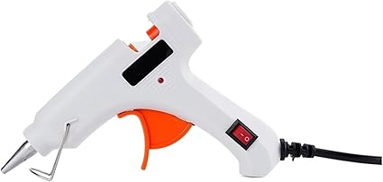 Hot Glue Gun 40W Hot Melt Glue Gun With Switch For 7mm Glue Stick Mini Indusrial Adhesive Hot Gun Electric Heat Temperature Gun Repair Tool for DIY Arts, Crafts and Quick Repairs(White Glue gun)
