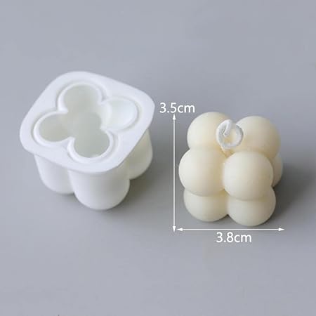 3D Square Cube Candle Silicone Mold DIY Soy Wax Essential Oil Candle Epoxy Resin Home Decoration Handmade Crafts (Color : 02)