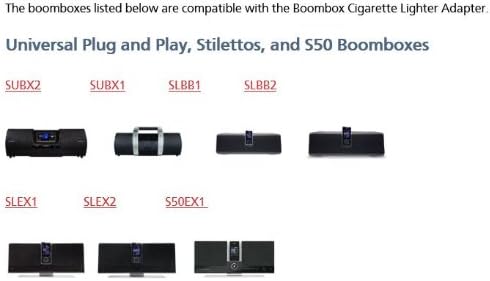 Sirius 12V Boombox Cigarette Lighter Power Adapter