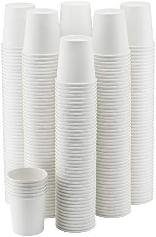 NYHI 150 Pack 8 oz White Paper Disposable Coffee Cups Hot Cold Beverage Drinking Cup for Water Juice Espresso Tea Ideal for Water Coolers Party