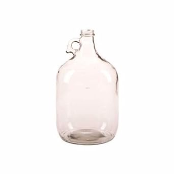 beautyfamily-z005644 1 gal Plate Clear Glass Jug, Small Carboy For Beer, Wine, Spirits and Cider