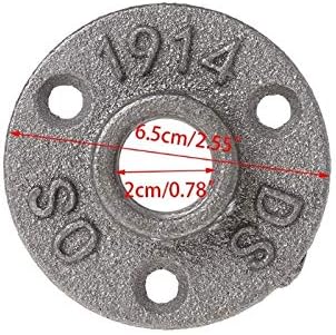 3/4" Malleable Threaded Floor Flange Iron Pipe Fittings Wall Mount Black SCRW-128513