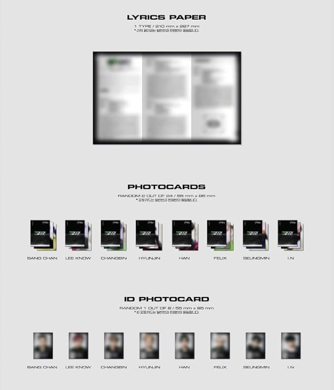 STRAY KIDS - ODDINARY FRANKENSTEIN (Limited ver.) AlbumPre-Order BenefitExtra Photocards Set KPOP IDOL, 164 x 224 x 35 mm
