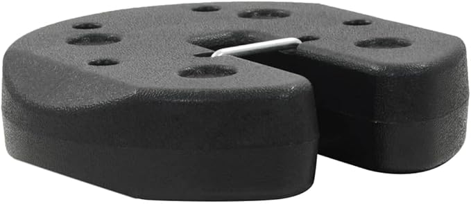 4 pcs Gazebo Weight Plates Black for Gazebos, Party Tents, Outdoor Parasols, Concrete Inside, Suitable for 1.2" Tube, Weight (Each) 7.2 lb, Dimensions 8.7" x 2"