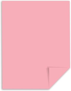Wausau Vellum Bristol Cardstock, 67 lb, 8.5 x 11 Inches, Pastel Pink, 250 Sheets (82441)