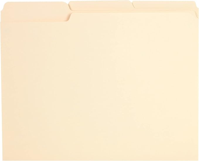 Pendaflex Reinforced Tab File Folders, Letter Size, Manila, 13-Cut, 100 Per Box (R752 13)