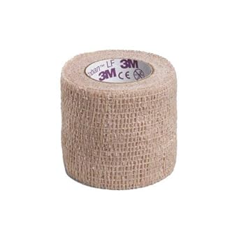 3M Coban Self-Adherent Wrap, Self Adherent Wrap Used to Secure Dressings and Other Devices, Compress or Protect Wound Sites and Immobilize Injuries, Tan, 2" x 5 yds, Each