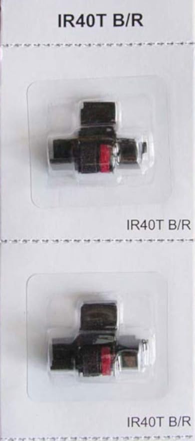 Package of Six Canon P23-DH V Calculator Ink Roller, Black and Red, Compatible