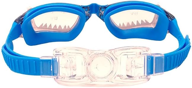Sharks123 Goggles-Swimming GogglesGoggles with UV Protection, Anti-Fog, Children's Shark with Case Blue Shark
