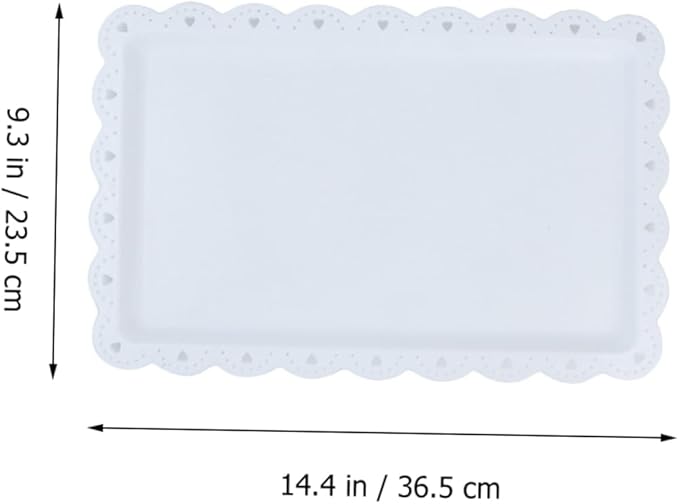 2 Pcs Cake Tray Plate Holder Serving Baking Showcase Dessert Party Trays and Platters Cake Platter Tray for Food Plastic White
