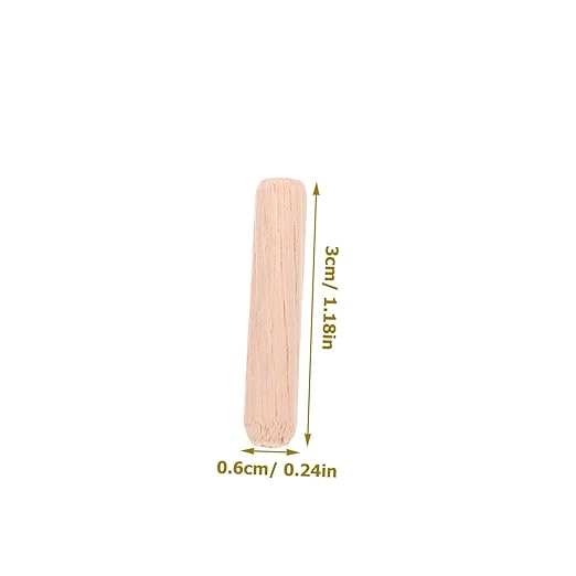 Wooden Dowel Set 6x30mm for Woodworking Projects Craft Connectors Smooth Surface