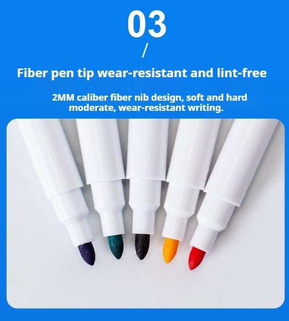 Fine tip Dry Erase Black Markers with Magnetic Cap and Eraser, Perfect for Dry Erase Boards and Whiteboards Pack of 8