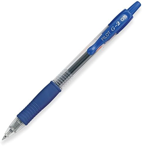 Pilot, G2 Premium Gel Roller Pens, Extra Fine Point 0.5 mm, Pack of 2, Blue