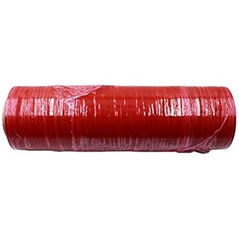 18" x 1500' 80 ga. Hand Film Stretch Wrap - Red (Light Tint) - Case of 4 Rolls