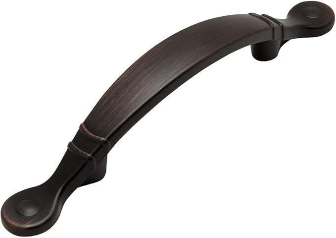 Cosmas 5 Pack 9980ORB Oil Rubbed Bronze Cabinet Hardware Arched Handle Pull - 3" Inch (76mm) Hole Centers, 5-12" Overall Length