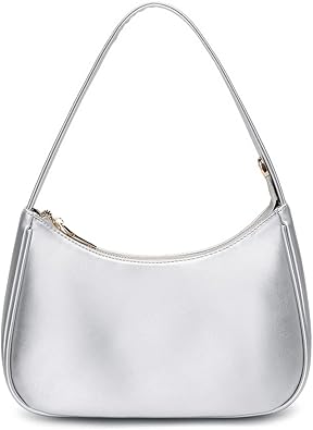 Shoulder Bags for Women, Cute Hobo Tote Handbag Mini Clutch Purse with Zipper Closure