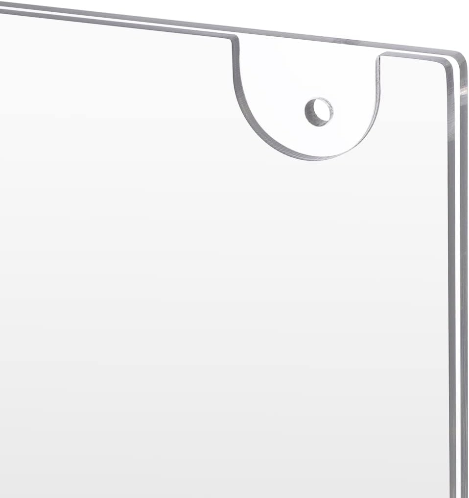 Acrylic Sign Holder 8.5x11 Vertical, Wall Mount Acrylic Sign Holder and Plastic Paper Display Ad Frame for Restaurants, Office, Market, Library, Store, 3 Pcs