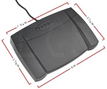Executive Communication Systems Infinity 3 USB Foot Pedal Control with Computer Plug In, one unit