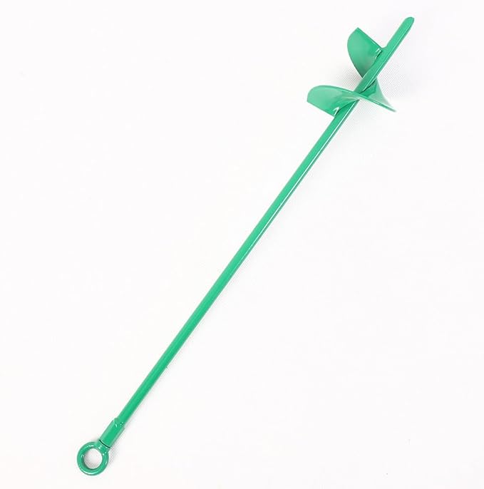 Nvzi-c 2-Piece 46cm Spiral Ground Anchor Set, Heavy-Duty Metal Ground Anchor Set, Wind Pile shed Anchor Hook, Used for Tent Tree Swing Set, car Port Trampoline Canopy shelter (Green)
