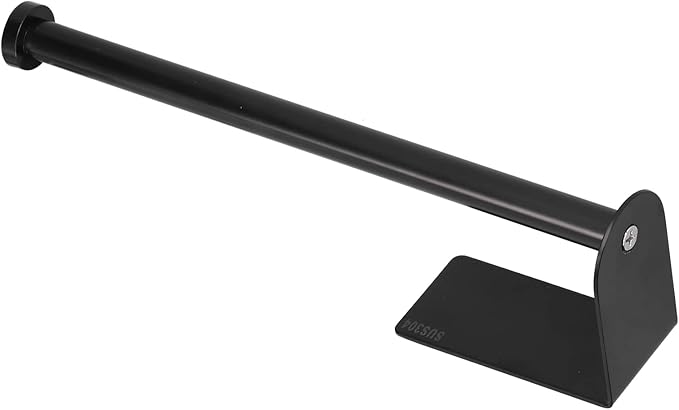 Kitchen Paper Towel Holder, Punch-, Easy to Install Wall Mounted Toilet Paper Holder (Long Black)