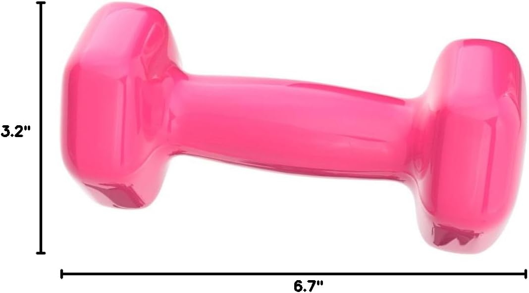 Basics Vinyl Coated Dumbbell Hand Weights Pair