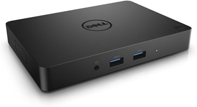 Dell WD15 Monitor Dock 4K with 180W Adapter, USB-C, (450-AEUO, 7FJ4J, 4W2HW),Black,Dual Display