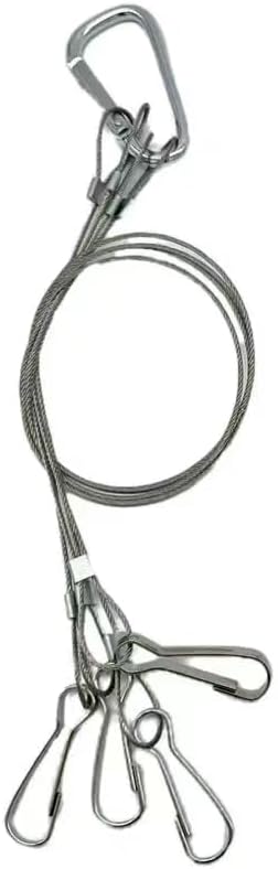 2 Pack, 12 Inch Hanging Chains with Hooks for Grow Lights Chain Adjustable, Hanging Chain with 3 Hooks Flower Pot Chain Replacement Plant Hangers for Bird Feeders