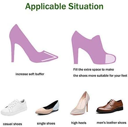 2 Pairs Soft Sponge Half Insoles, Reusable Big Toe Plug Foot Brace Pads Adjustable Shoe Filler Unisex Shoe Inserts Beige