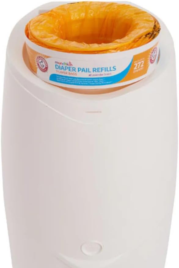 3 Munchkin AH Diaper Pail Refill Rings, Each Holds up to 272 Newborn Diapers, 3 Pack
