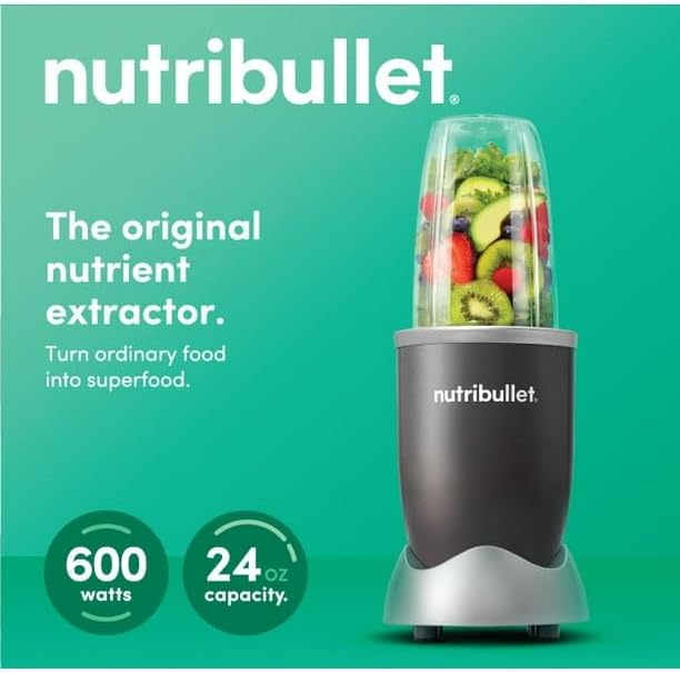 600 Watt 24 Oz. Cup Personal Blender, Sharp Blades And Powerful 600-Watt Motor Effortlessly Blend Fruits, Vegetables