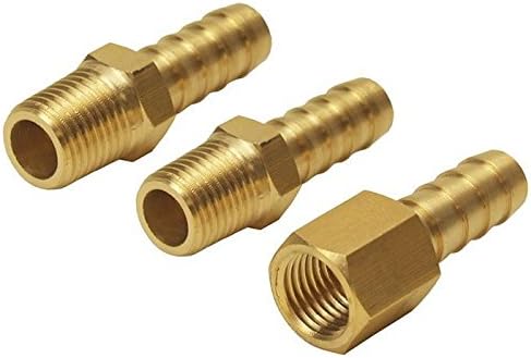 Derale 13032 3/8" Cooler line to 3/8" NPT Hose Barb Universal Transmission Line Fitting