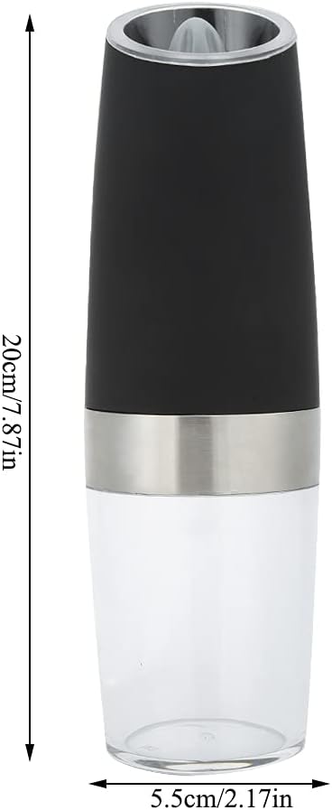 Topyond Pepper Grinder MultiFunctional Electric Grinding Tool Household Pepper Mill Spice Seasoning Grinder Suitable for Kitchen Restaurant Use(Black)