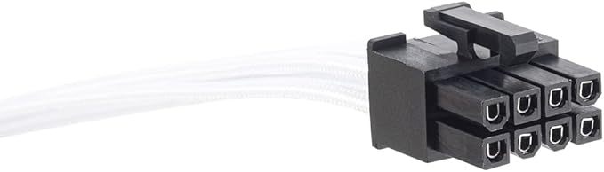 CPU Cable for Corsair, 70CM Male to Male 8 Pin to 44 Pin EPS CPU Power Cable for Thermaltake Modular Power Supply (27'') (White 18AWG)