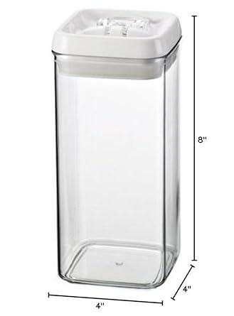 Felli Flip Tite 4" Square x 8" High Canister - 1.2L