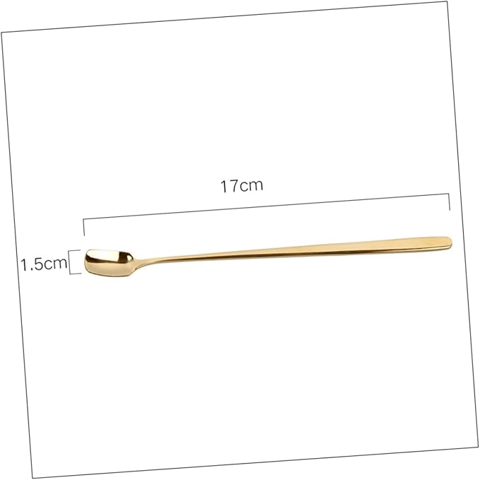 BESTOYARD Stainless Steel Stirring Rod 17x1.5cm Cocktail Swizzle Stick for Beverages Milk and Fruit Juice for Home and Bar Use