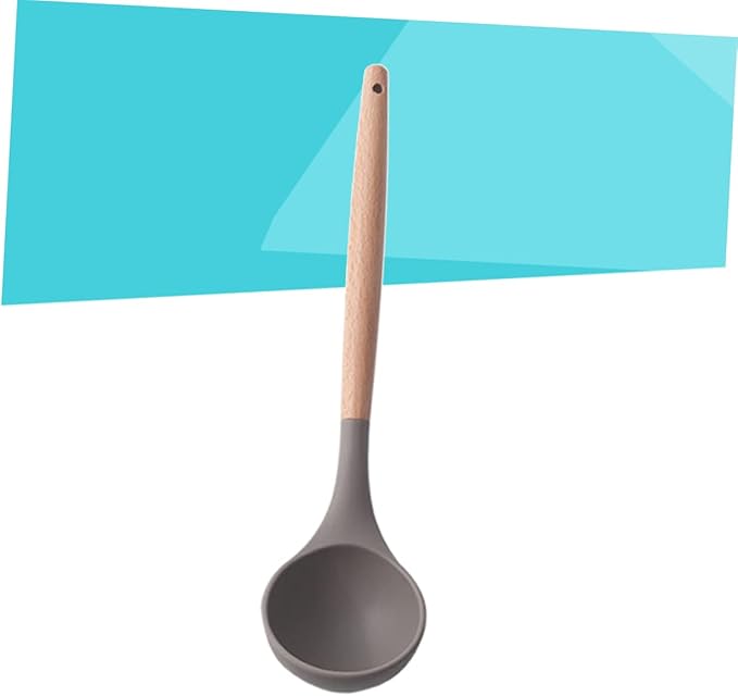 KICHOUSE Kitchen Utensils Cookware Soup Ladle Kitchen Appliances Bamboo Spatula Wooden Handle