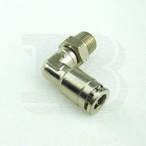 ForShop New Paintball 90 Degree Swivel Elbow Macro Hose Line Fitting Silver