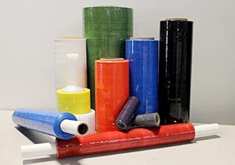 18" x 1500' 80 ga. Hand Film Stretch Wrap - Red (Light Tint) - Case of 4 Rolls