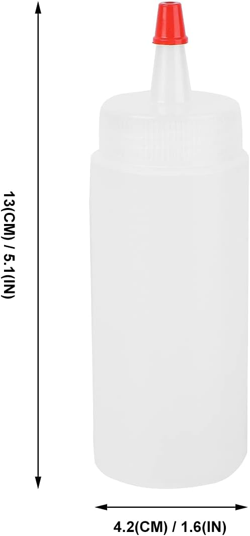 10pcs 4 Oz Plastic Squeeze Condiment Bottles Clear Squeeze Bottles Dressing Containers with Lids Reusable Squeeze Bottles Icing Small Squeeze Bottles Mini Syrup Bottle