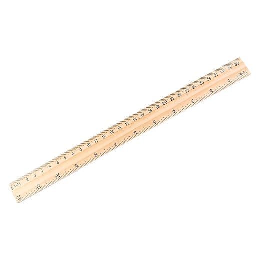 15/20/30cm Wooden Straight Rulers Measuring Drafting Rulers, Inches Centimeter Metric Straight Rulers Home Office Supplies(30cm)