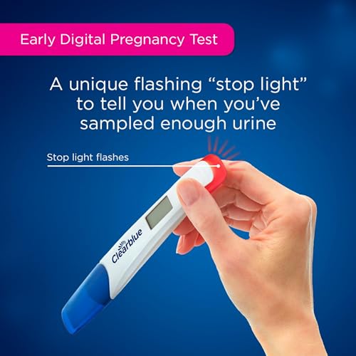 Clearblue Early Pregnancy Test Kit, at-Home Pregnancy Test Kit for Women, hCG Hormone Pregnancy Tests with Easy-to-Read Results, 7 Tests