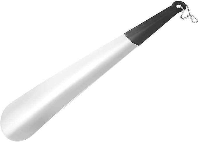 spxtom Stainless Steels Easy Wear Helper Shoehorns, Shoe Horn Long Handle, Lightweight, Lazy Shoe Helper Spoons, for Seniors Men Women Kids