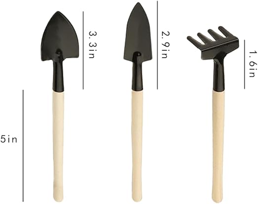 Hand Shovel for Gardening Trowel Garden Tool -3Pcs Planting Tools Garden Rake Ergonomic Hand Tools Set Shovel Indoor Plants Tools - Gardening Tools Heavy Duty Shovel Garden Tool Set (Small)